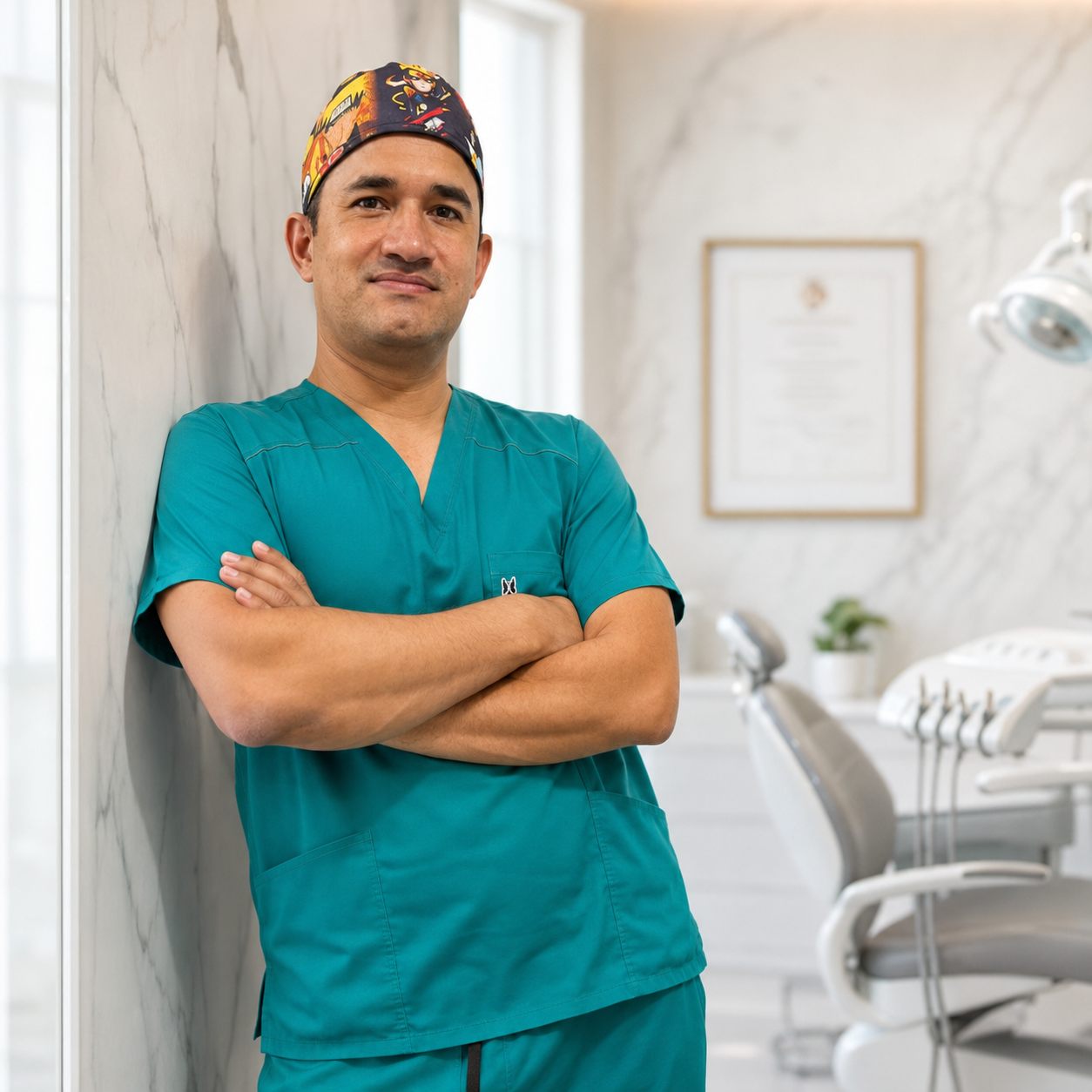 Dr. Ricardo Pava en su consultorio